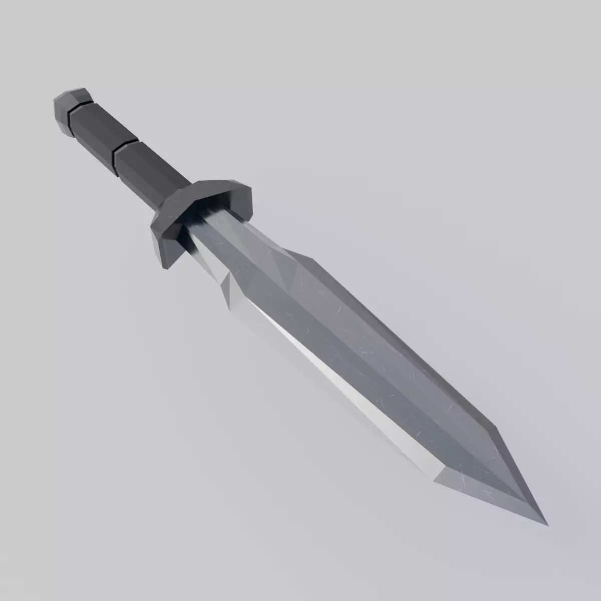 Battle Dagger Low-poly 3D model