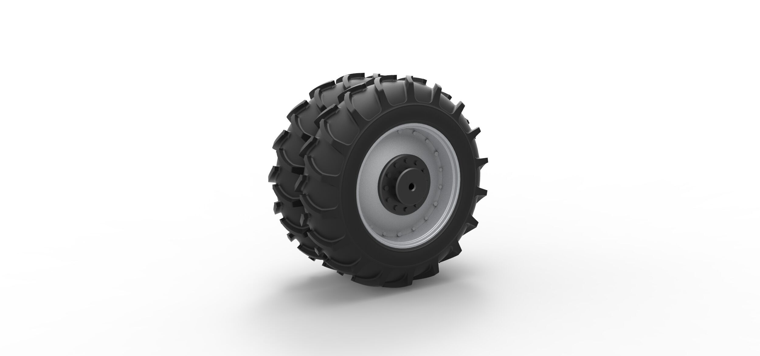 Double Wheel of Vintage Monster truck Scale 1 to 25 3D print model_8