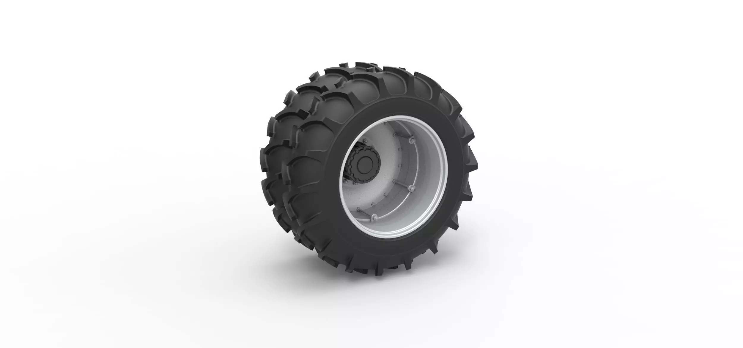 Double Wheel of Vintage Monster truck Scale 1 to 25 3D print model_0