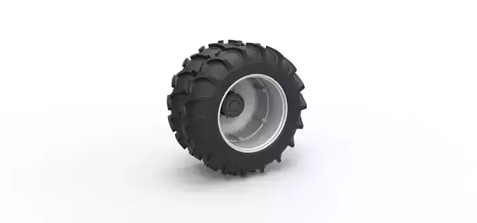 Double Wheel of Vintage Monster truck Scale 1 to 25