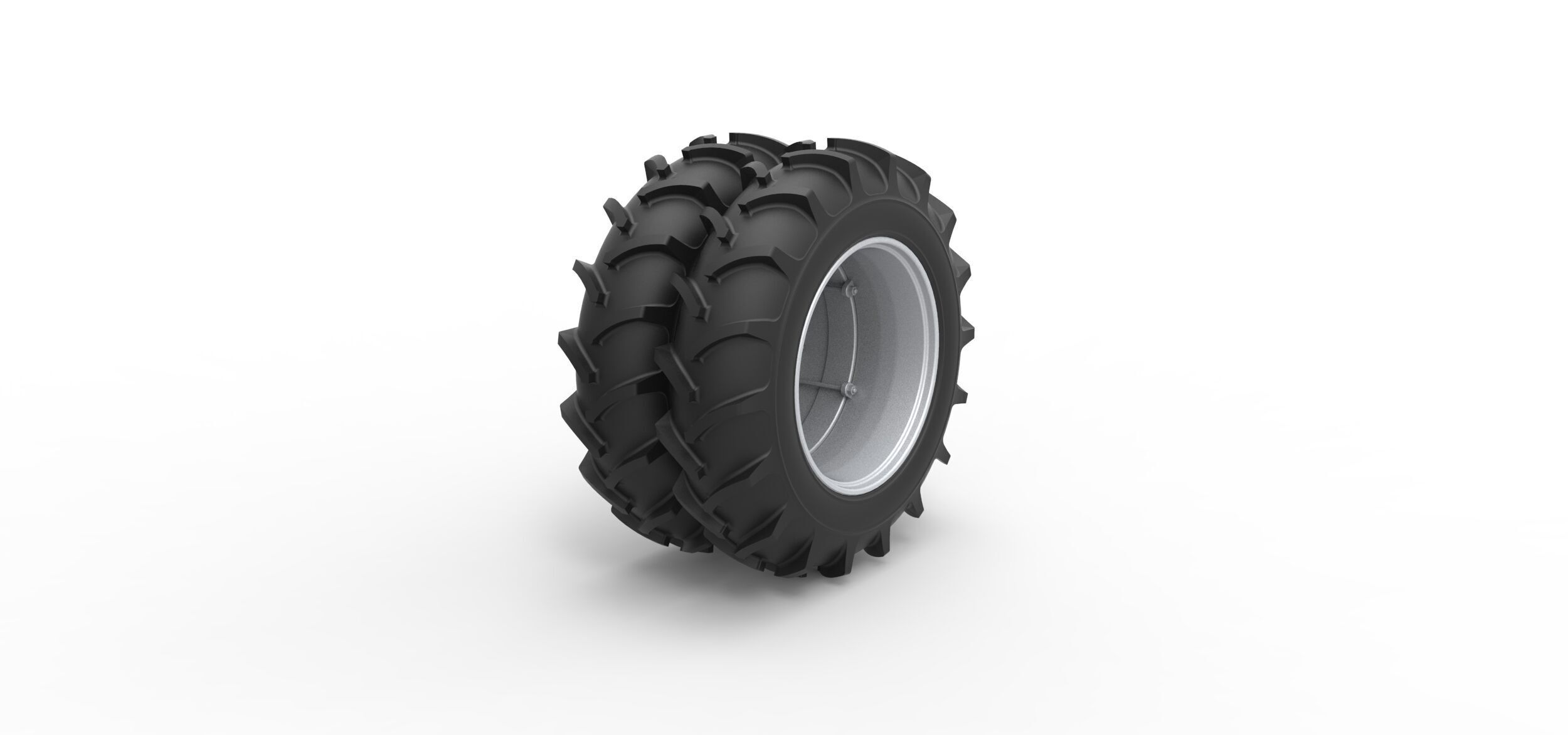 Double Wheel of Vintage Monster truck Scale 1 to 25 3D print model_1