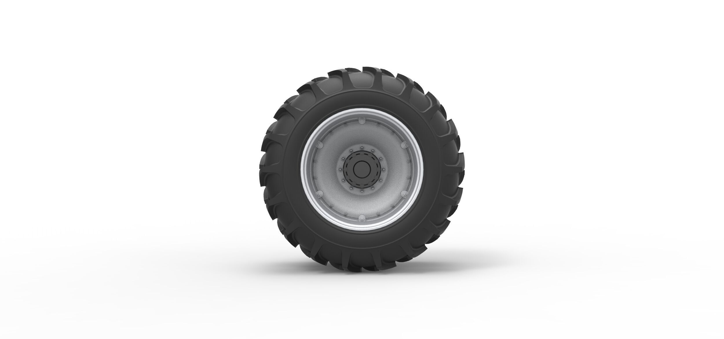 Double Wheel of Vintage Monster truck Scale 1 to 25 3D print model_4