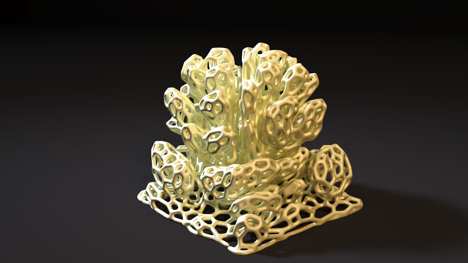 Coral Voronoi decor 2 3D print model_1