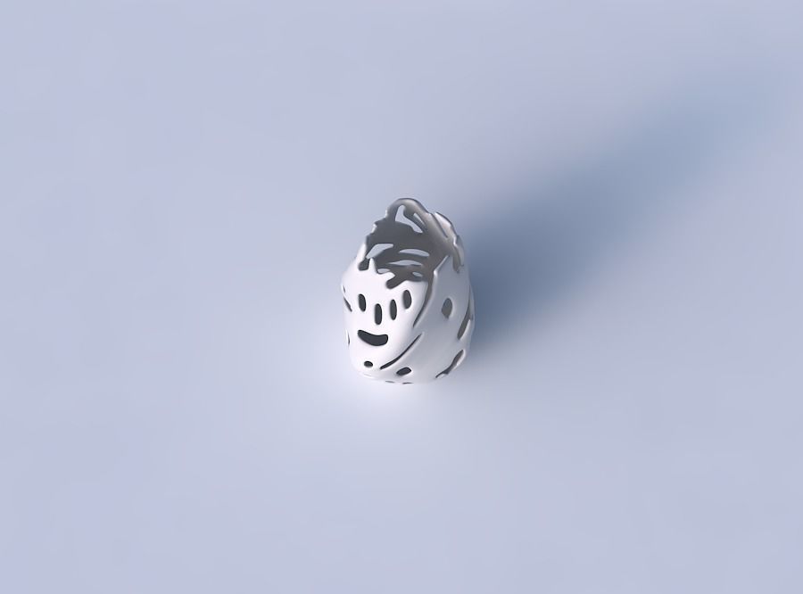 Bottom wide vase helix with smooth cuts 3D print model_2