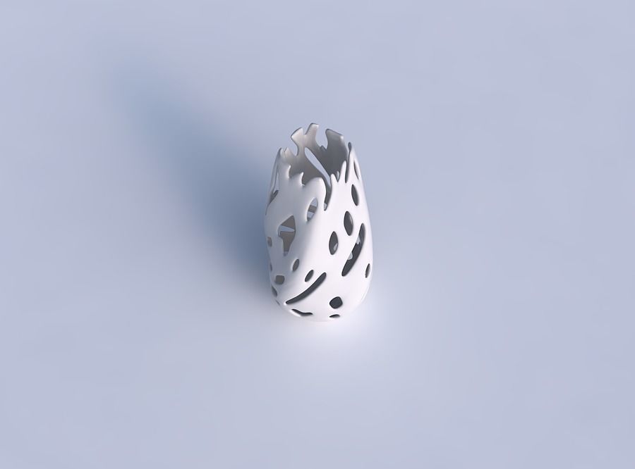 Bottom wide vase helix with smooth cuts 3D print model_1