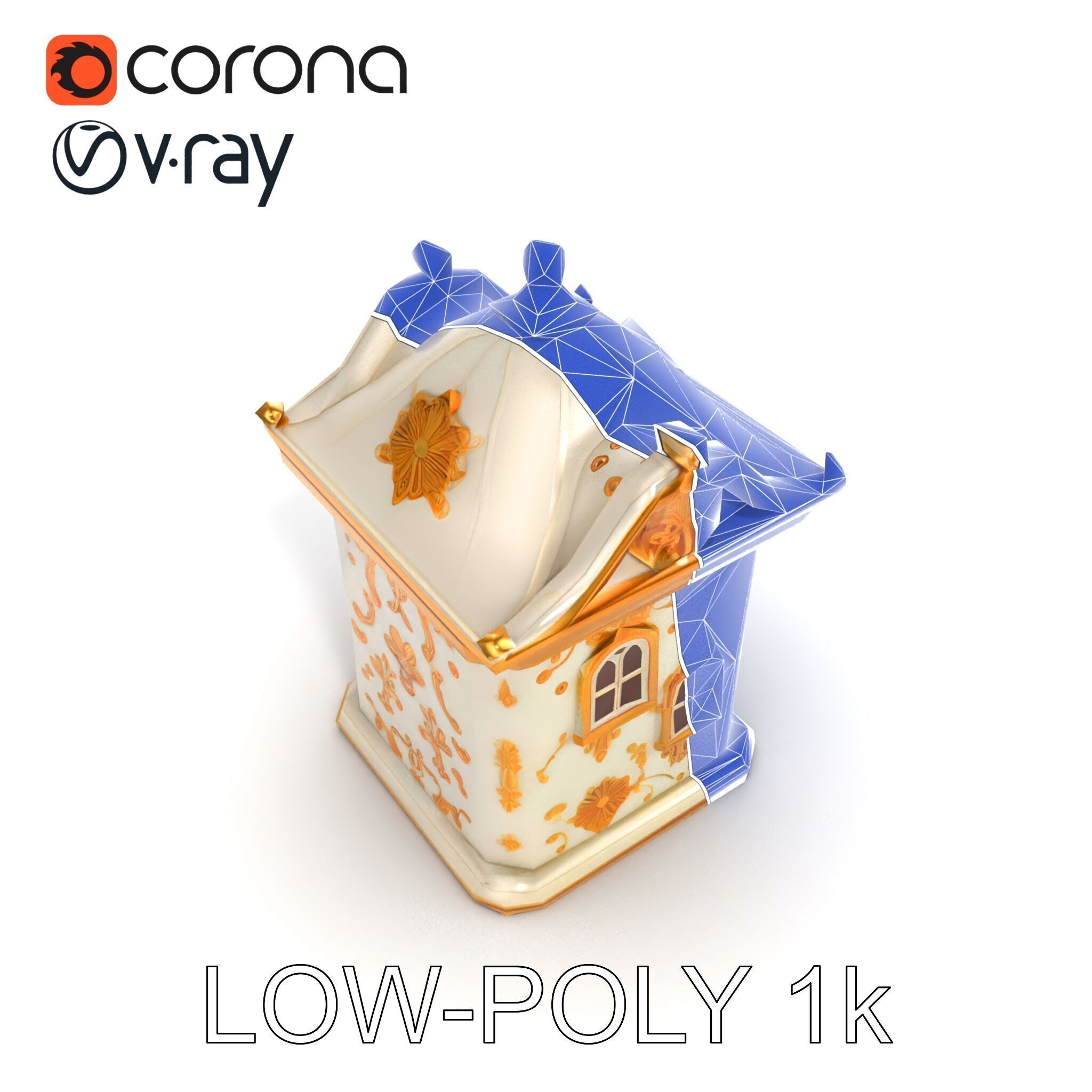 Italian Candle House Luxurious Design model pack Low-poly 3D model_26