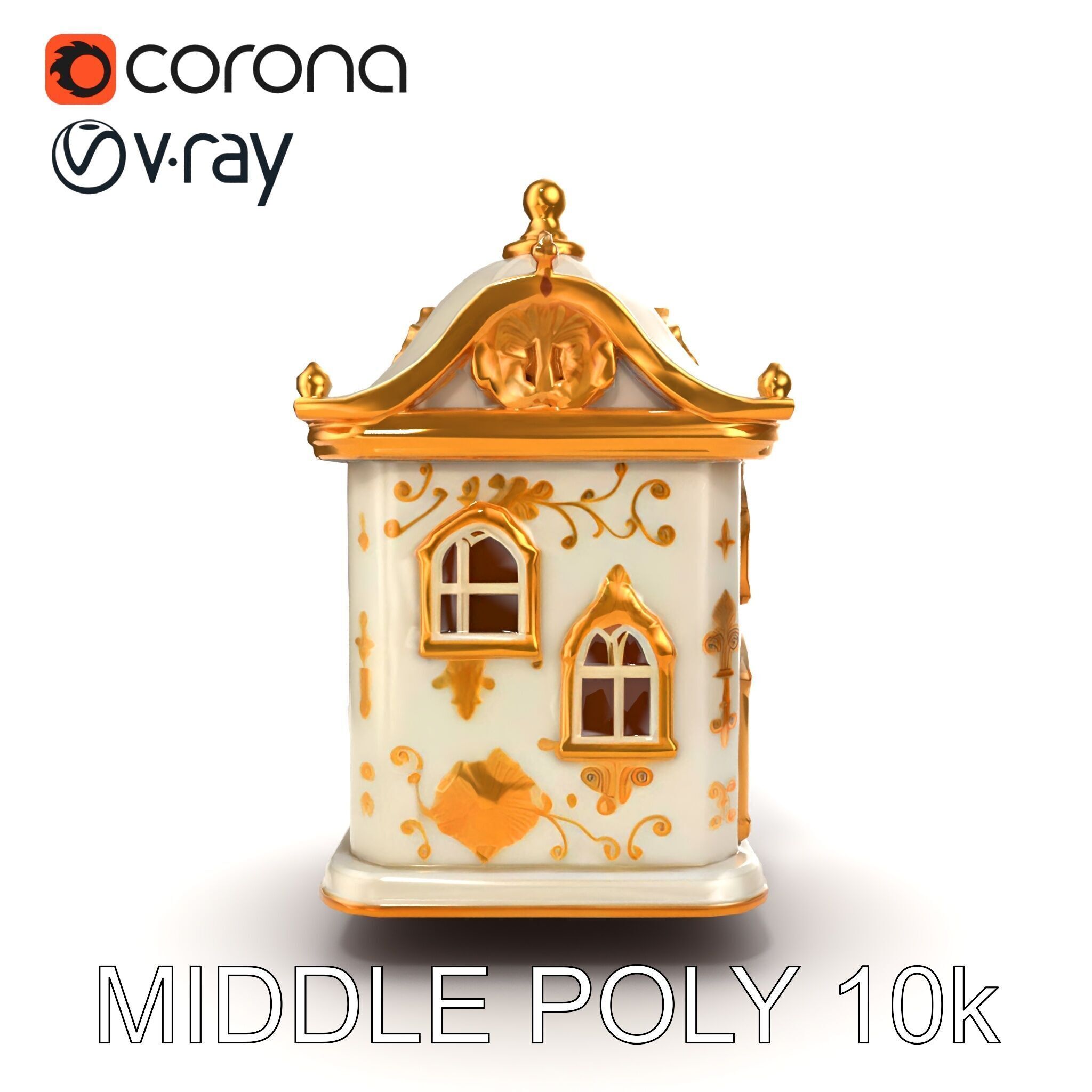 Italian Candle House Luxurious Design model pack Low-poly 3D model_31