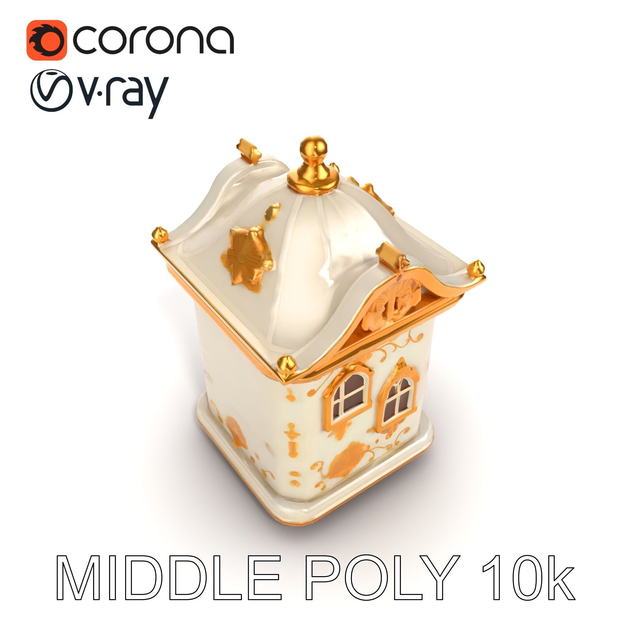 Italian Candle House Luxurious Design model pack Low-poly 3D model_25