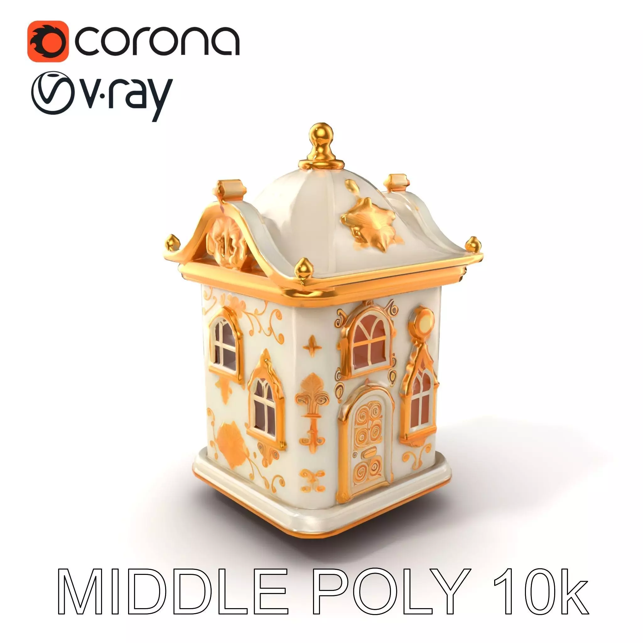 Italian Candle House Luxurious Design model pack Low-poly 3D model_0