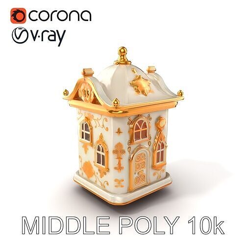 Italian Candle House Luxurious Design model pack Low-poly 3D model