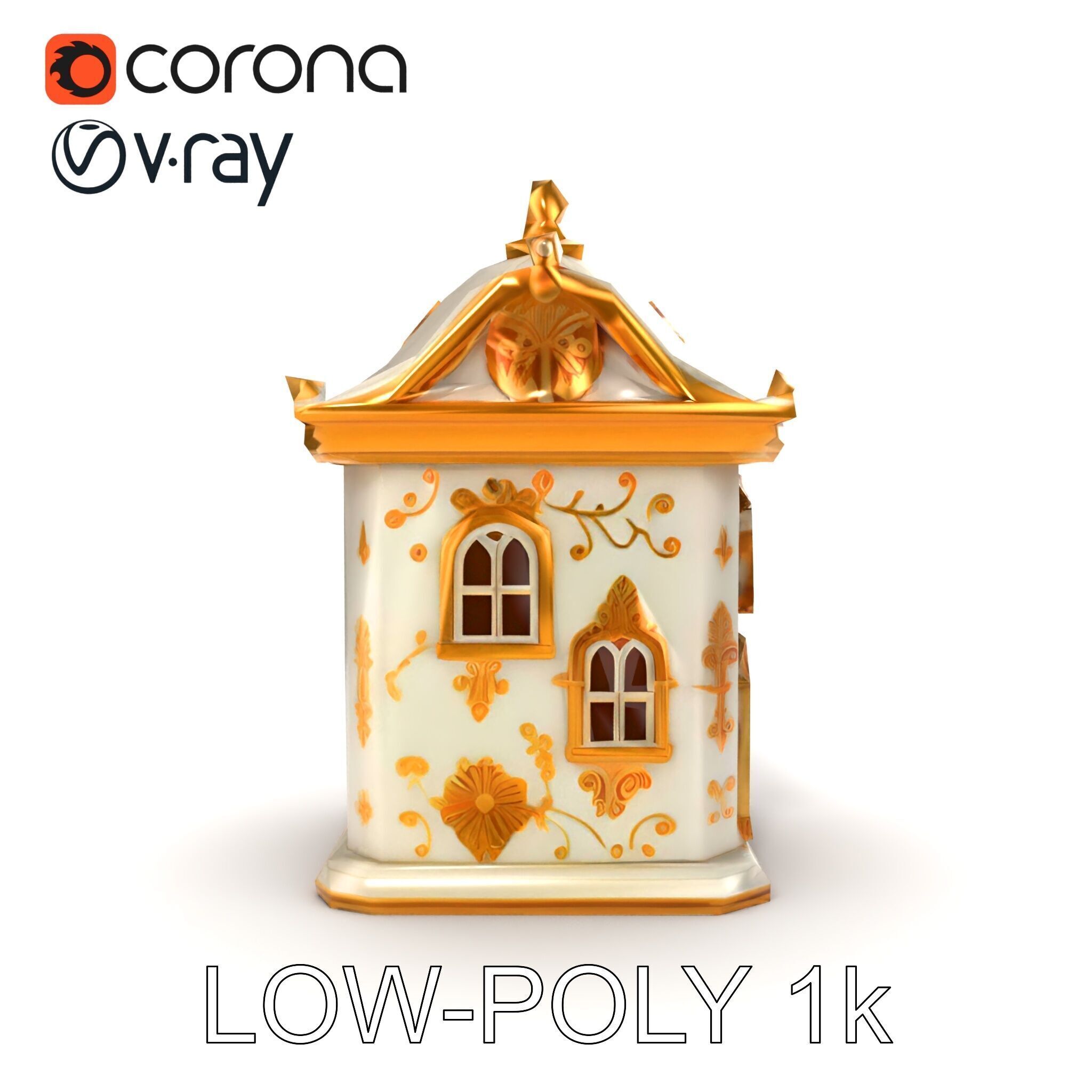 Italian Candle House Luxurious Design model pack Low-poly 3D model_20