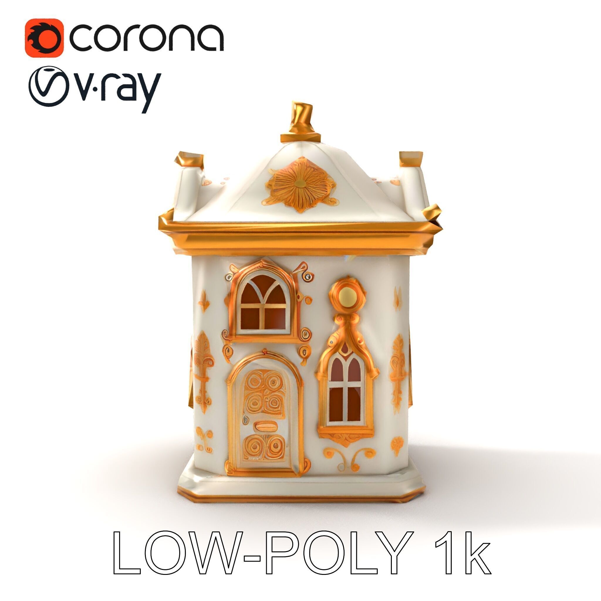 Italian Candle House Luxurious Design model pack Low-poly 3D model_15