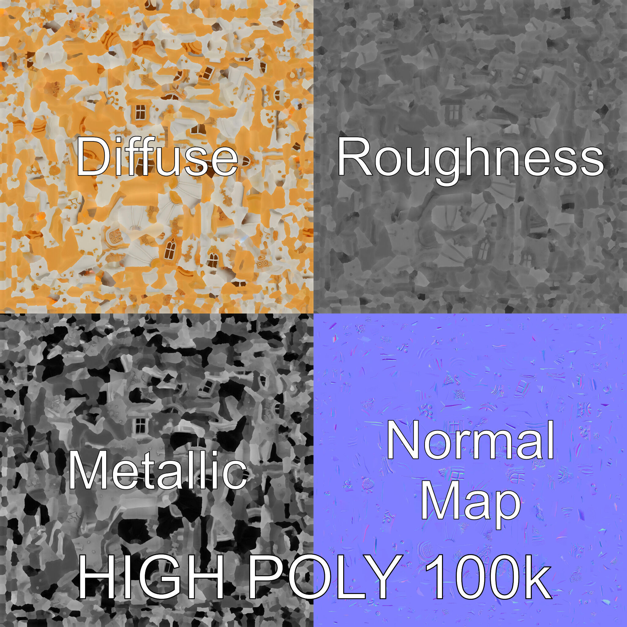 Italian Candle House Luxurious Design model pack Low-poly 3D model_3