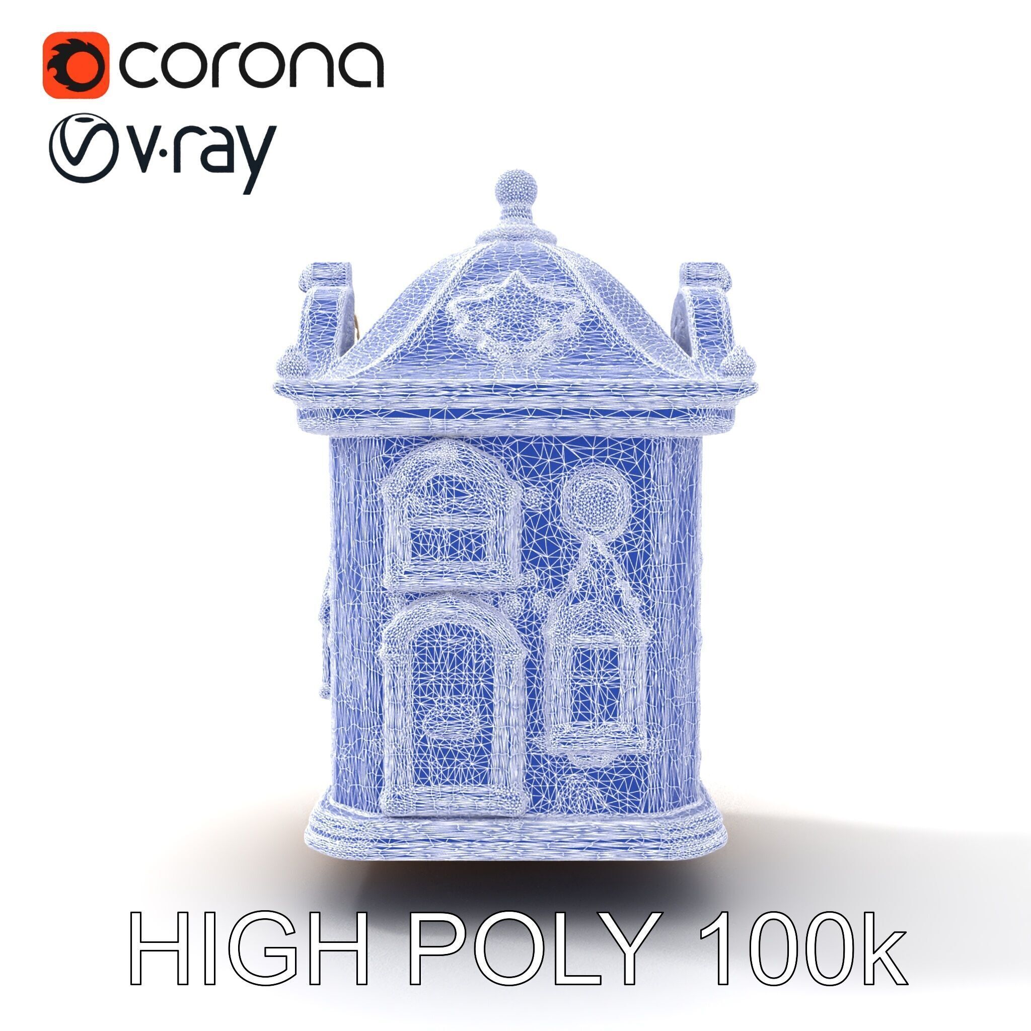 Italian Candle House Luxurious Design model pack Low-poly 3D model_32