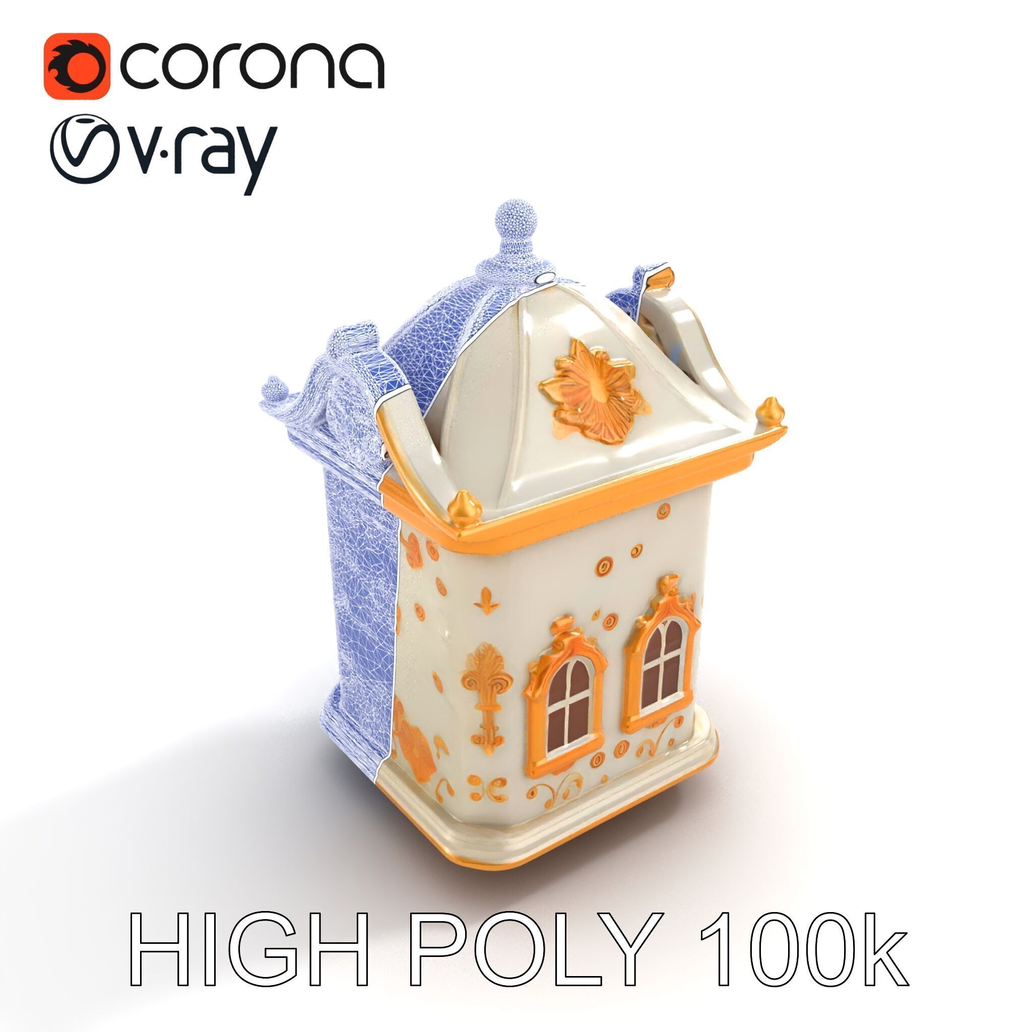 Italian Candle House Luxurious Design model pack Low-poly 3D model_19