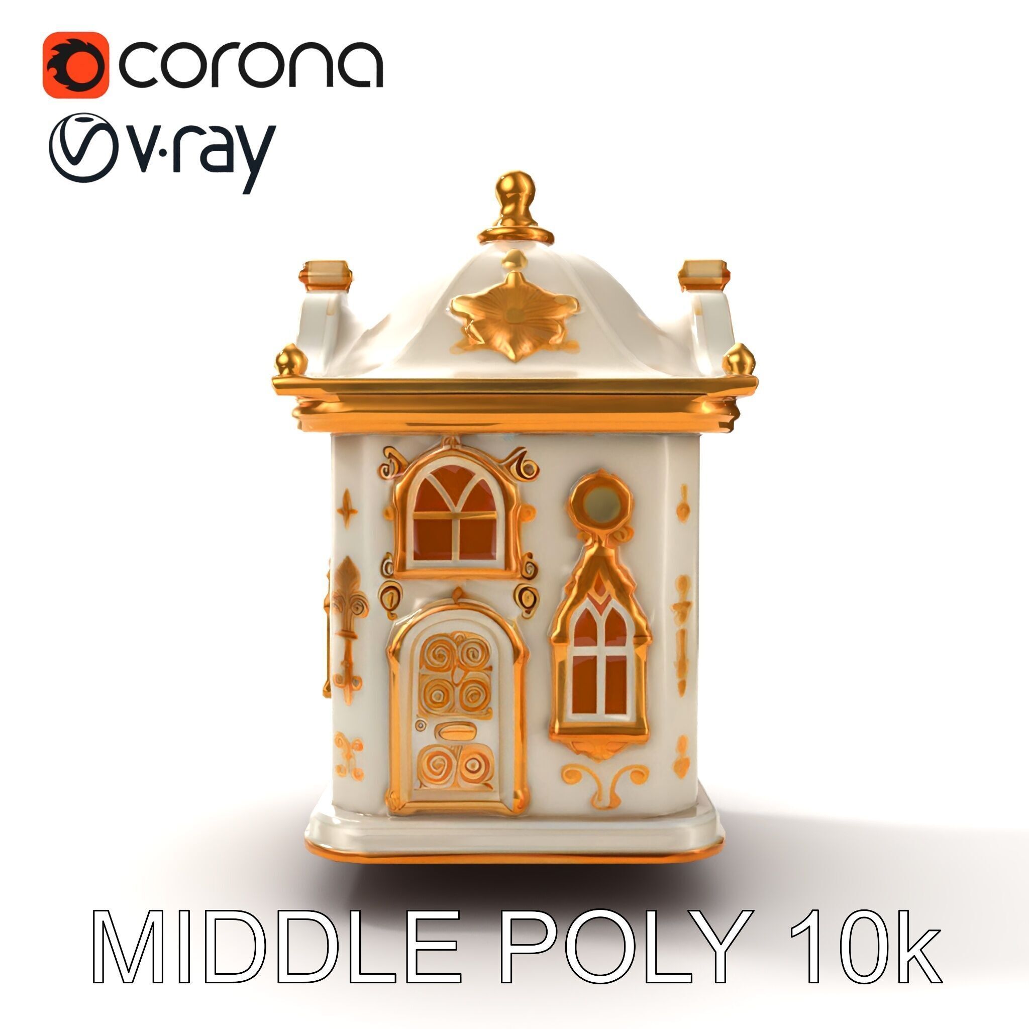 Italian Candle House Luxurious Design model pack Low-poly 3D model_21