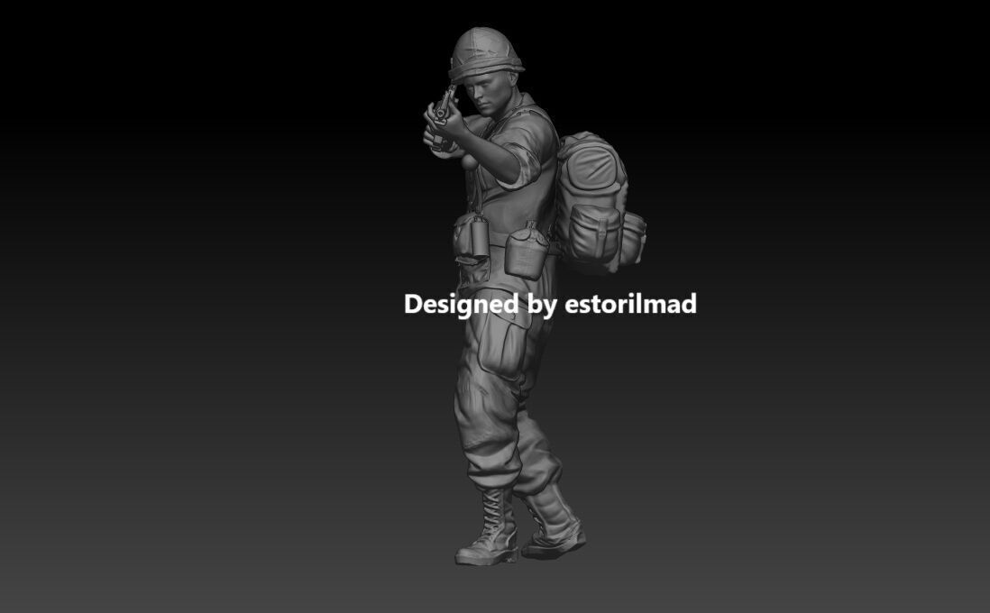 AMERICAN SOLDIER VIETNAM v8 3D print model_2