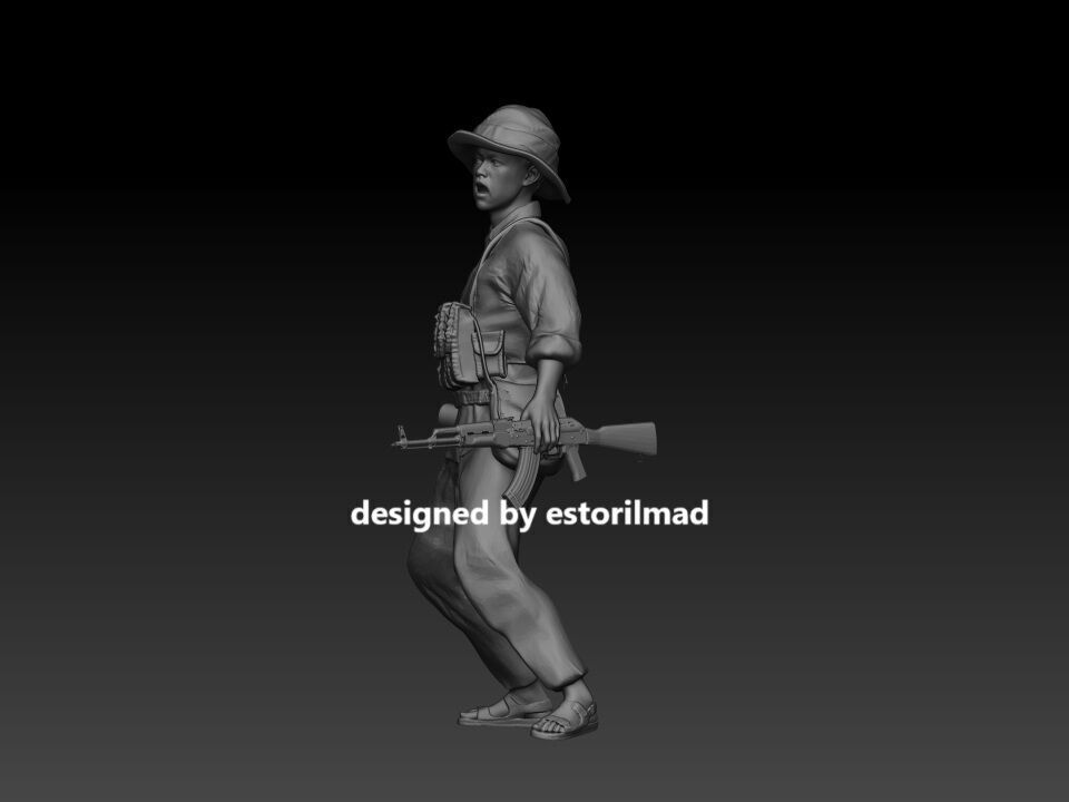 SOLDADO VIETNAM VIETCONG v4 3D print model_1