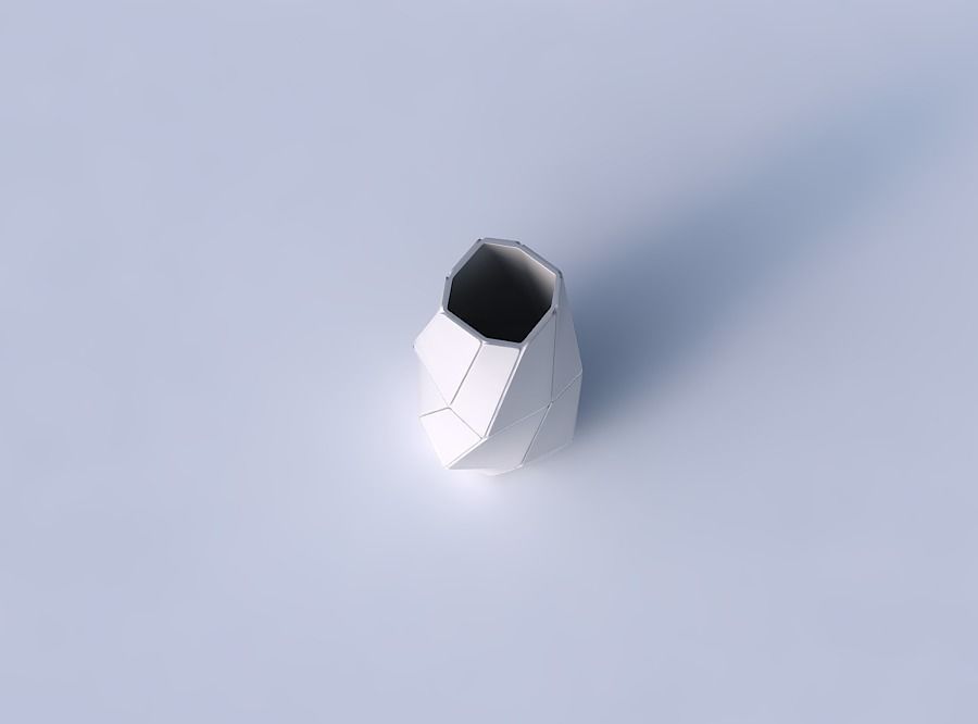 Bottom wide vase helix with huge plates 3D print model_2