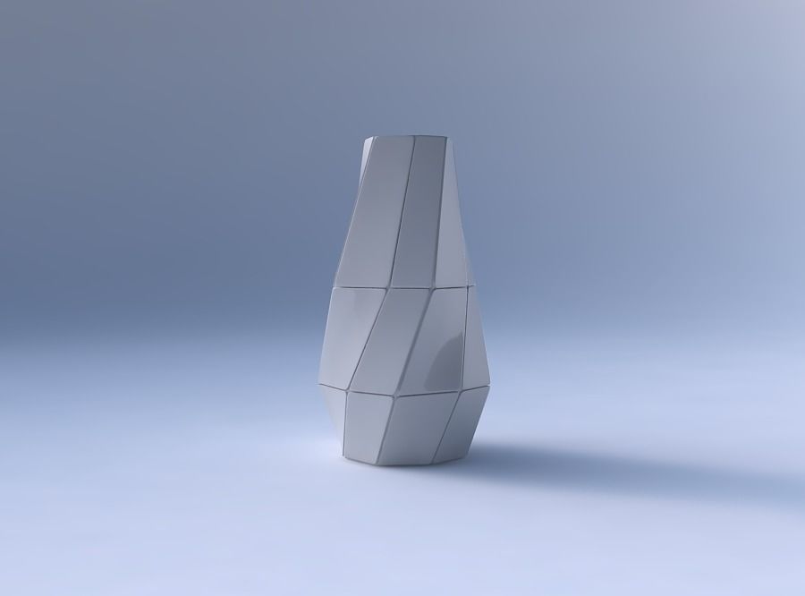 Bottom wide vase helix with huge plates 3D print model_4