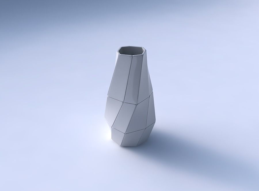 Bottom wide vase helix with huge plates 3D print model_3
