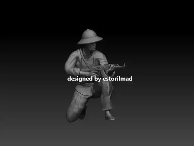 SOLDADO VIETNAM VIETCONG v3 3D print model