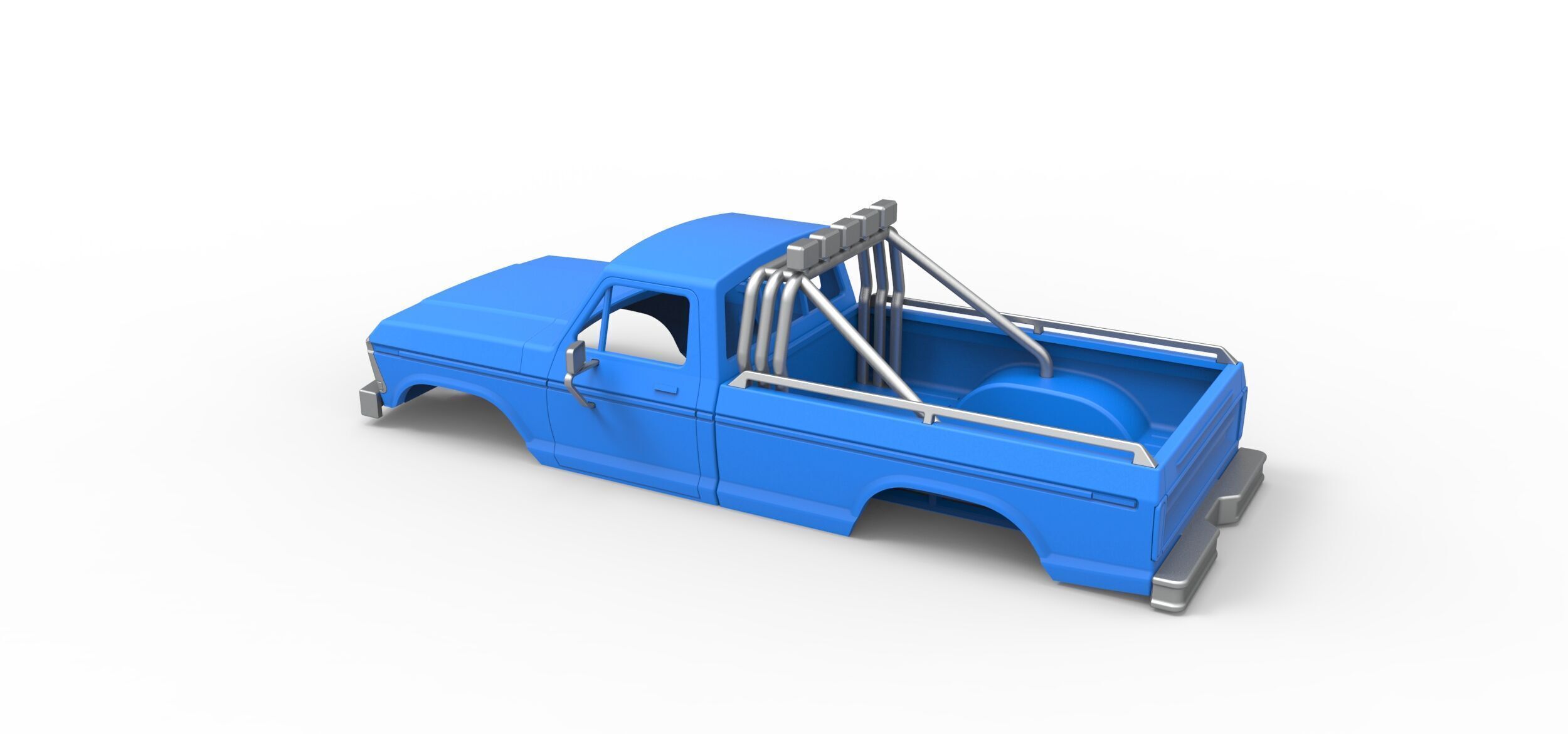 Shell of Vintage Monster Truck V5 Scale 1 to 25 3D print model_9