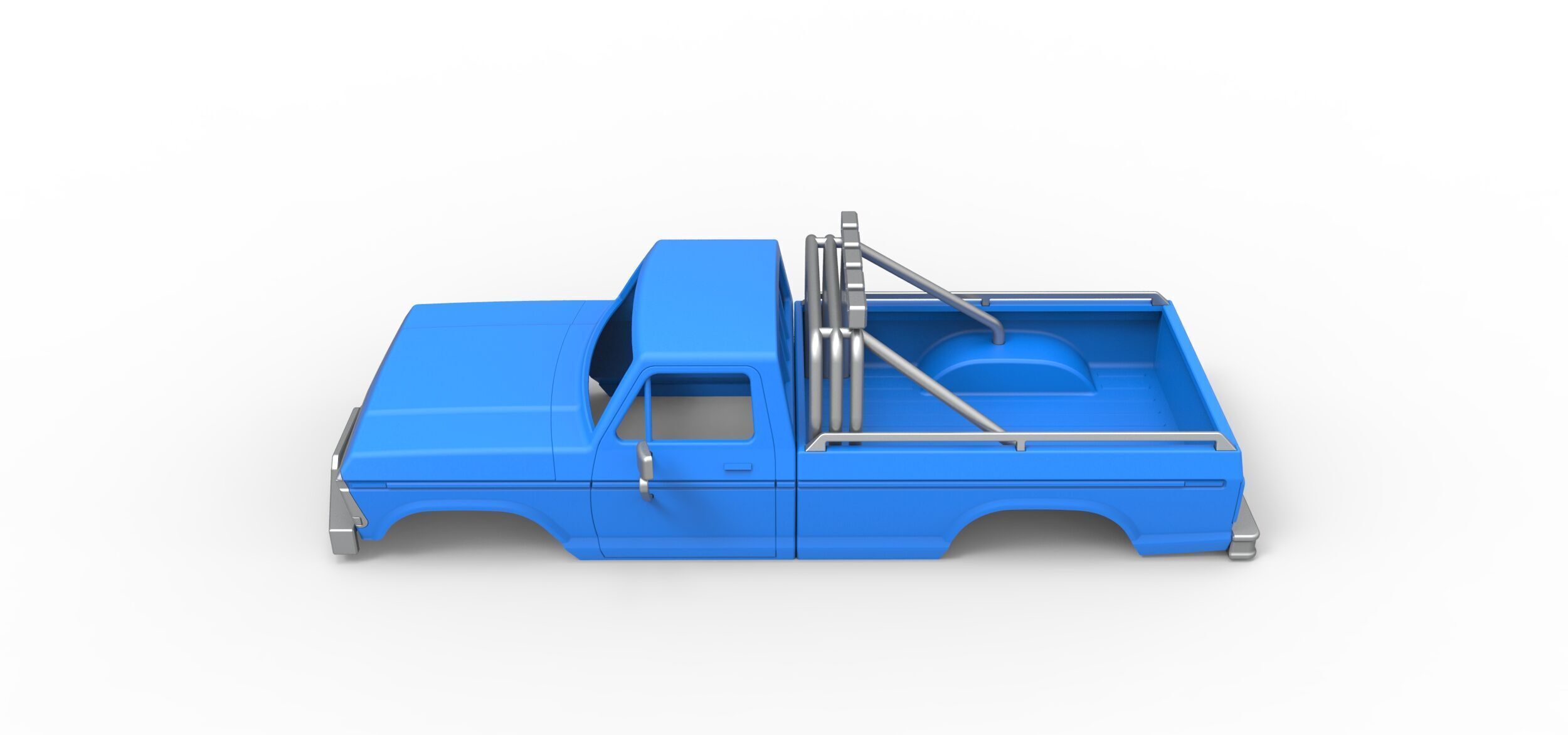 Shell of Vintage Monster Truck V5 Scale 1 to 25 3D print model_7