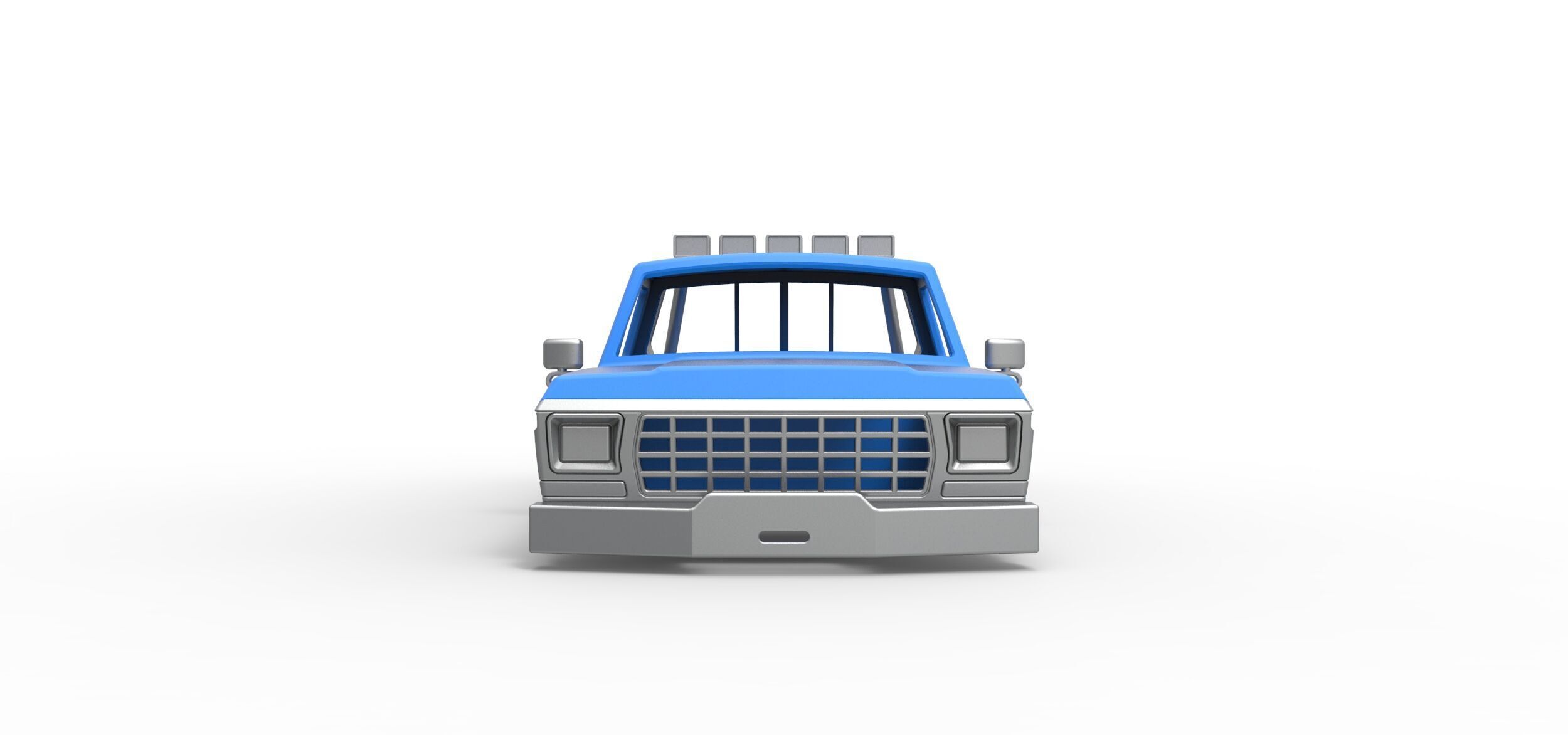 Shell of Vintage Monster Truck V5 Scale 1 to 25 3D print model_4