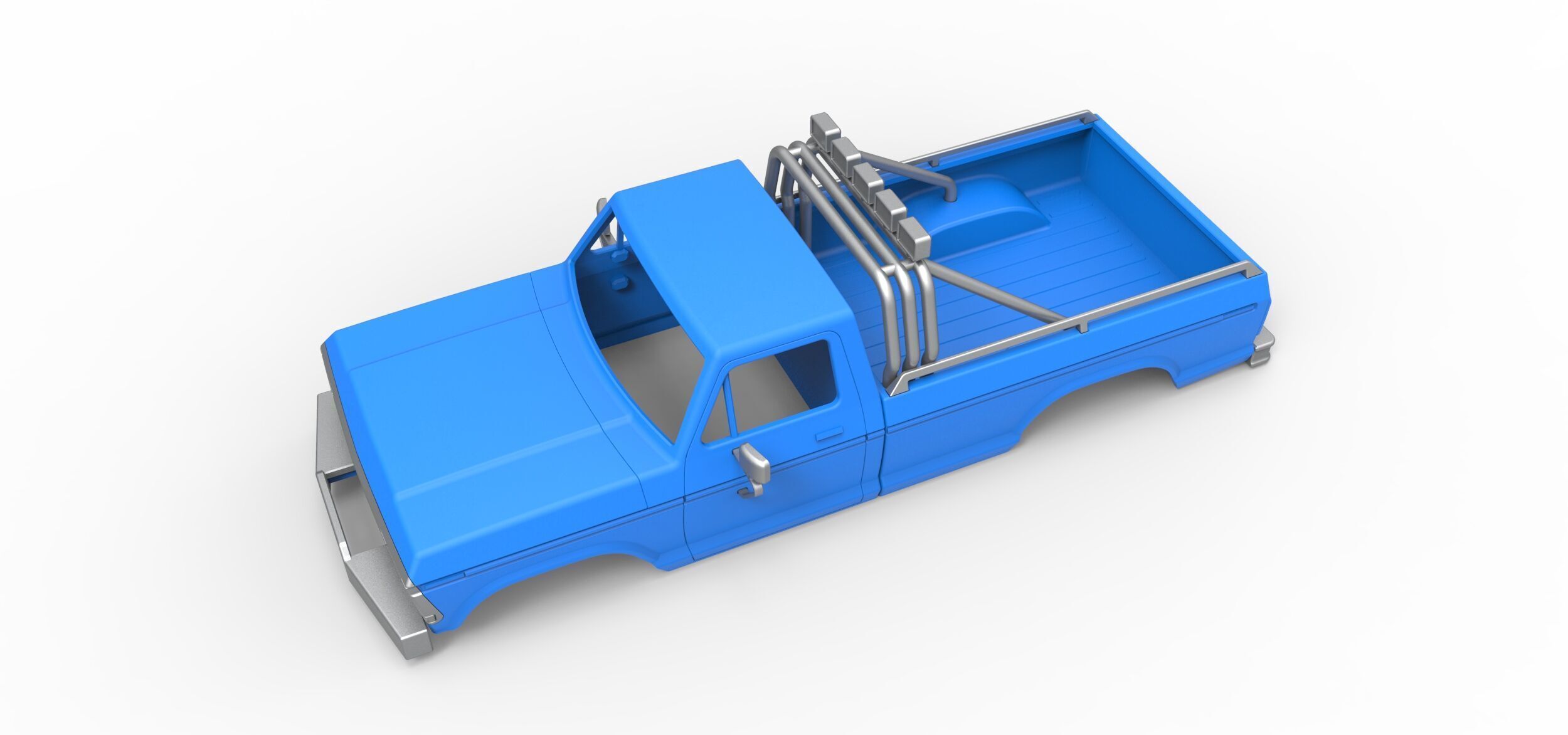 Shell of Vintage Monster Truck V5 Scale 1 to 25 3D print model_1