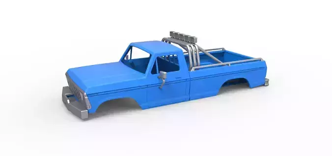 Shell of Vintage Monster Truck V5 Scale 1 to 25