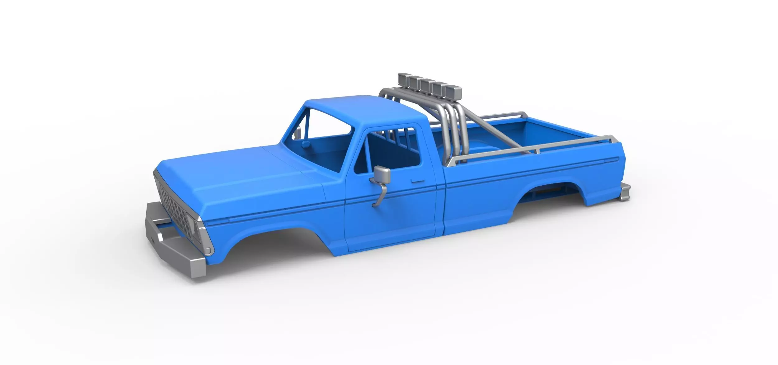 Shell of Vintage Monster Truck V5 Scale 1 to 25 3D print model_0