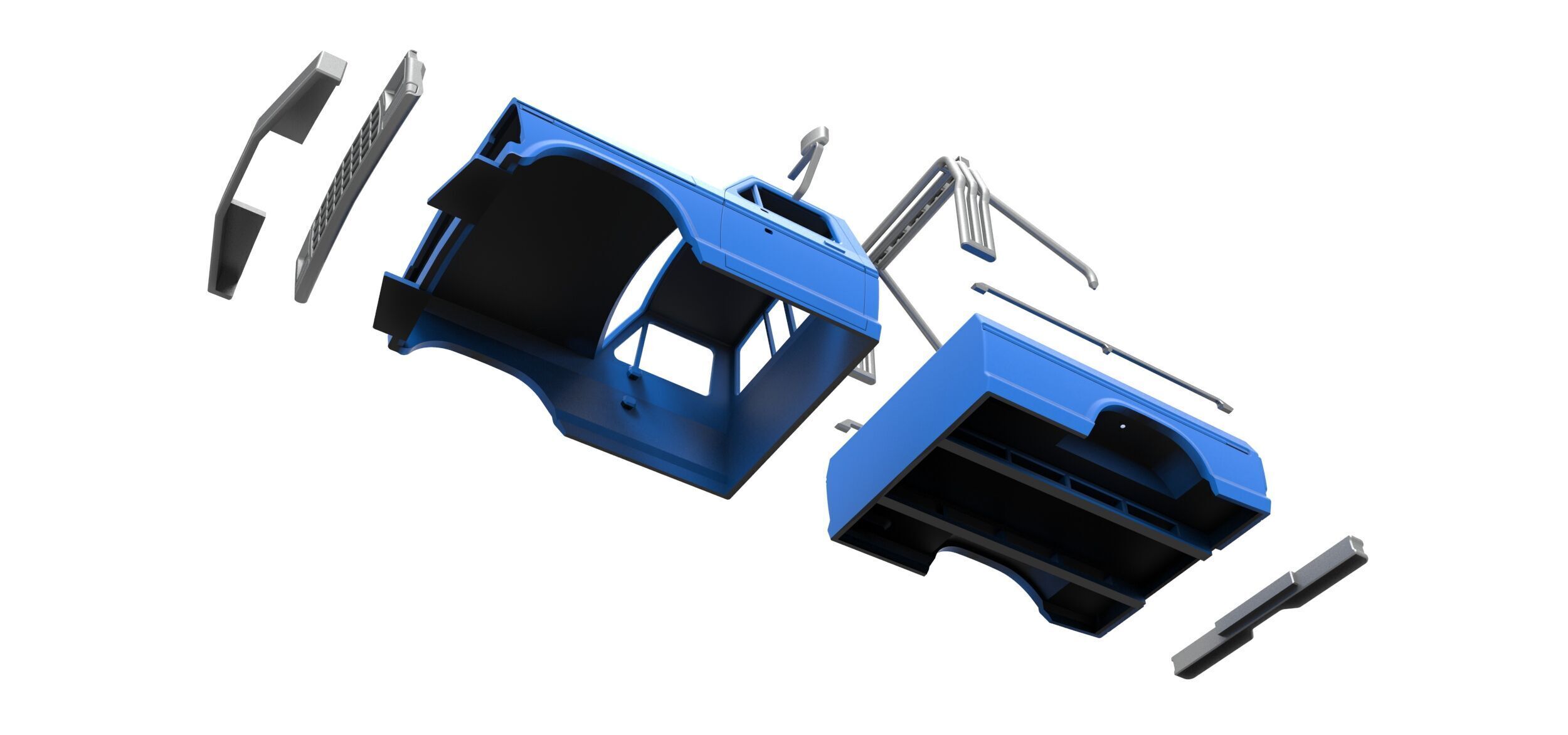 Shell of Vintage Monster Truck V5 Scale 1 to 25 3D print model_14