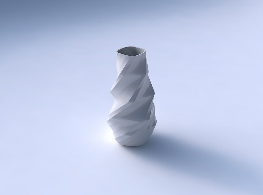 Bottom wide vase helix with twisted bands 2 3D print model_3