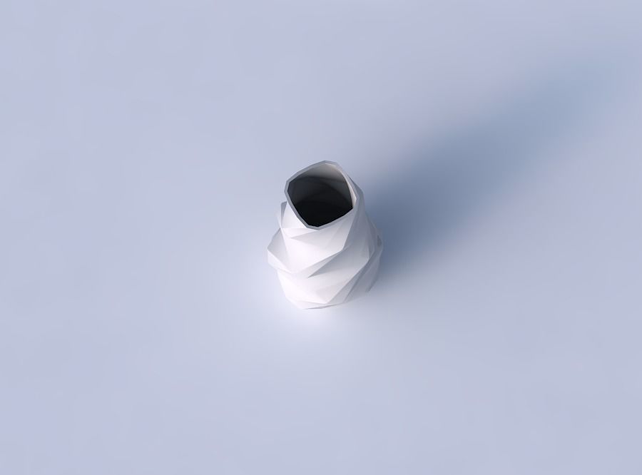 Bottom wide vase helix with twisted bands 2 3D print model_2