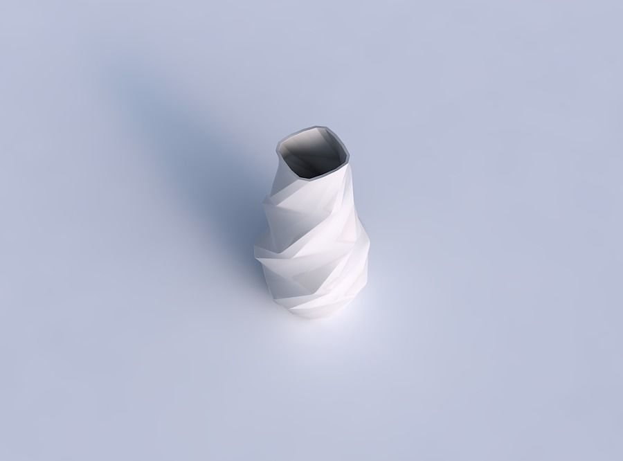 Bottom wide vase helix with twisted bands 2 3D print model_1