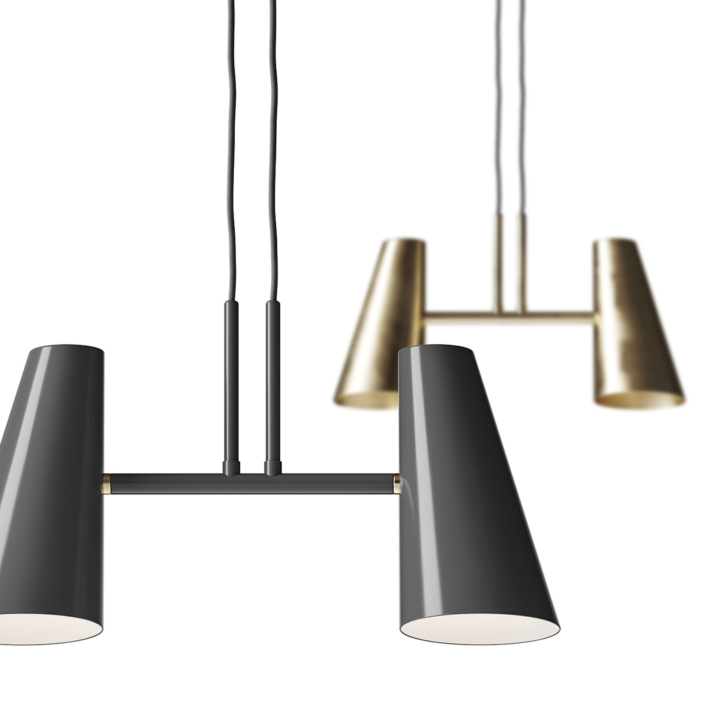 Cono pendant lamp 2 shades 3D model_11