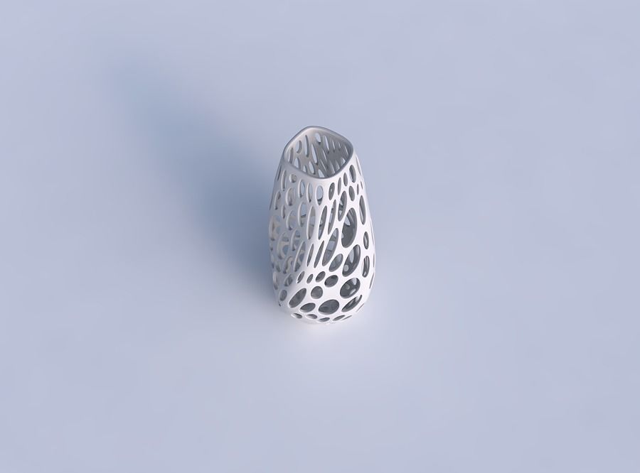 Bottom wide vase helix with smooth organic lattice 3D print model_1