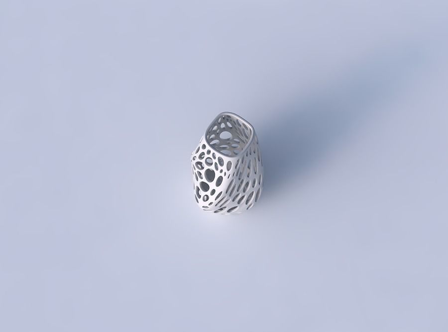 Bottom wide vase helix with smooth organic lattice 3D print model_2