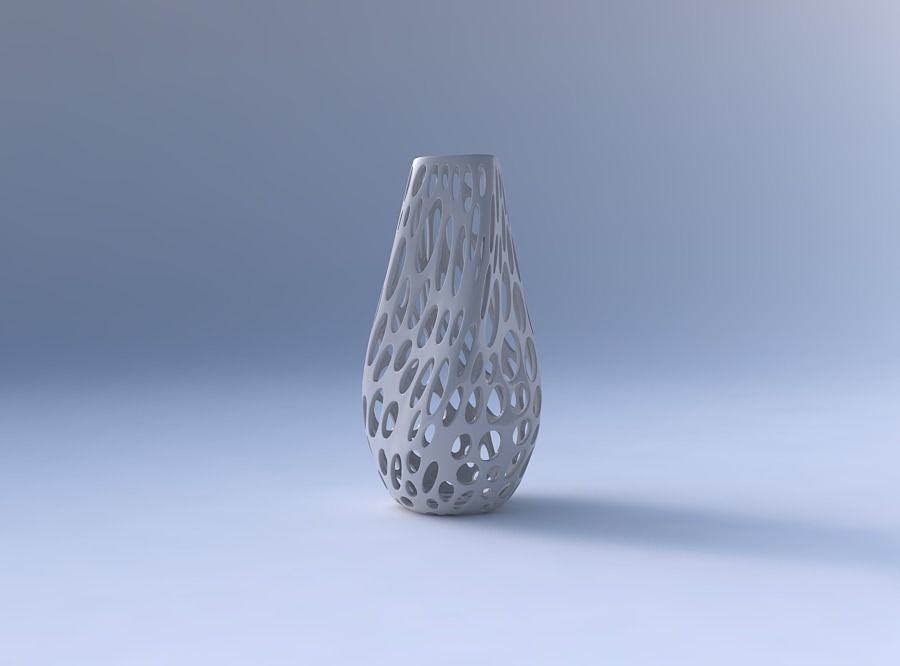 Bottom wide vase helix with smooth organic lattice 3D print model_4