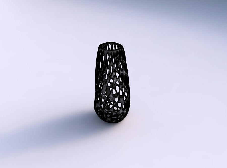 Bottom wide vase helix with smooth organic lattice 3D print model_5