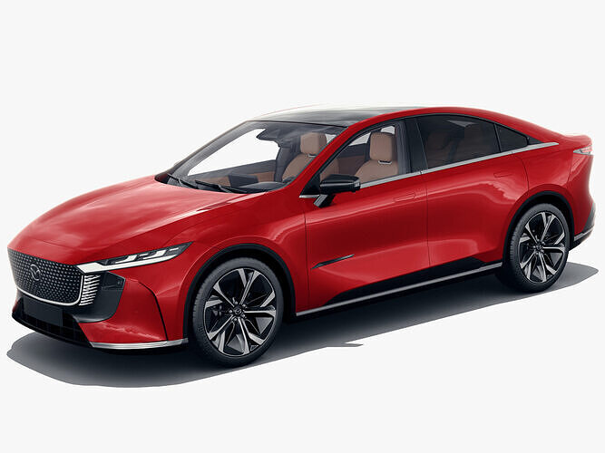Mazda 6e EZ-6 2025 with interior 3D model