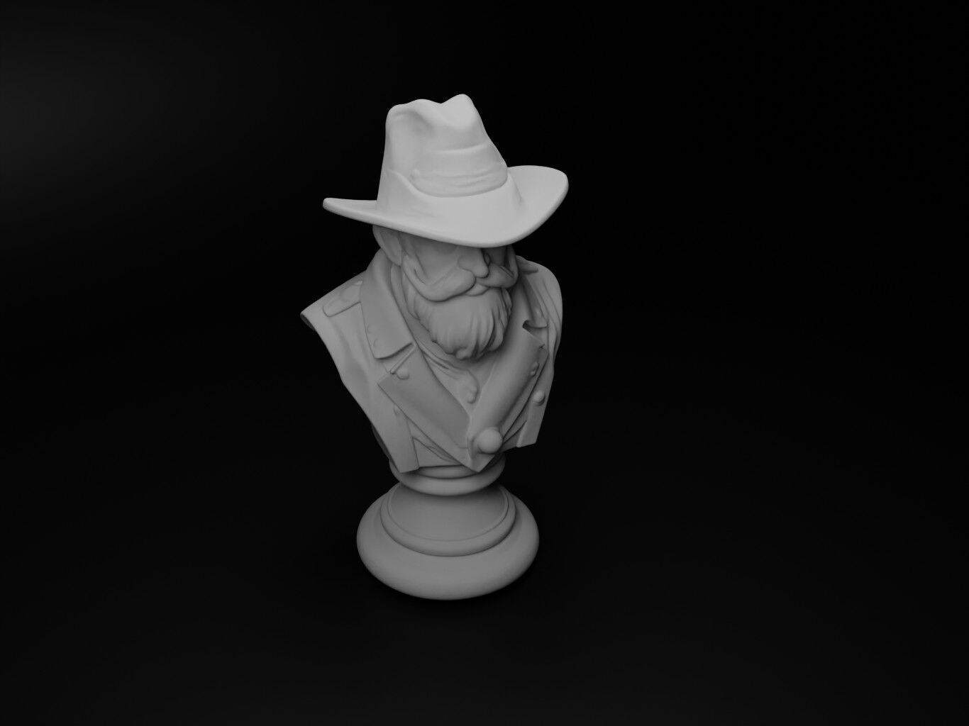 Mystic Traveler Bust Chess 3D print model_2