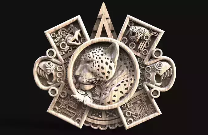 Mayan Jaguar CNC 3D print model