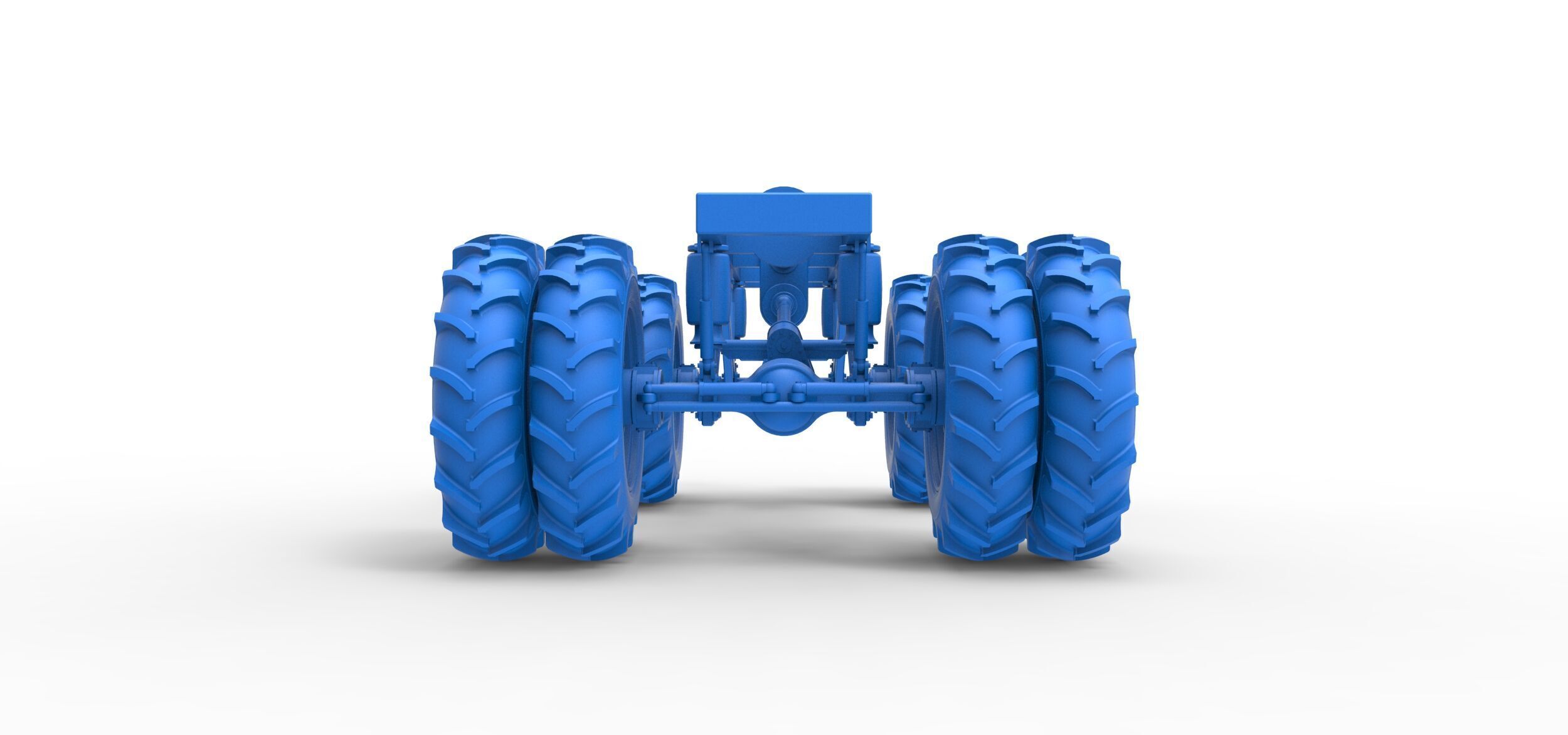 Chassis of Vintage Monster Truck double wheels Scale 1 to 25 3D print model_15