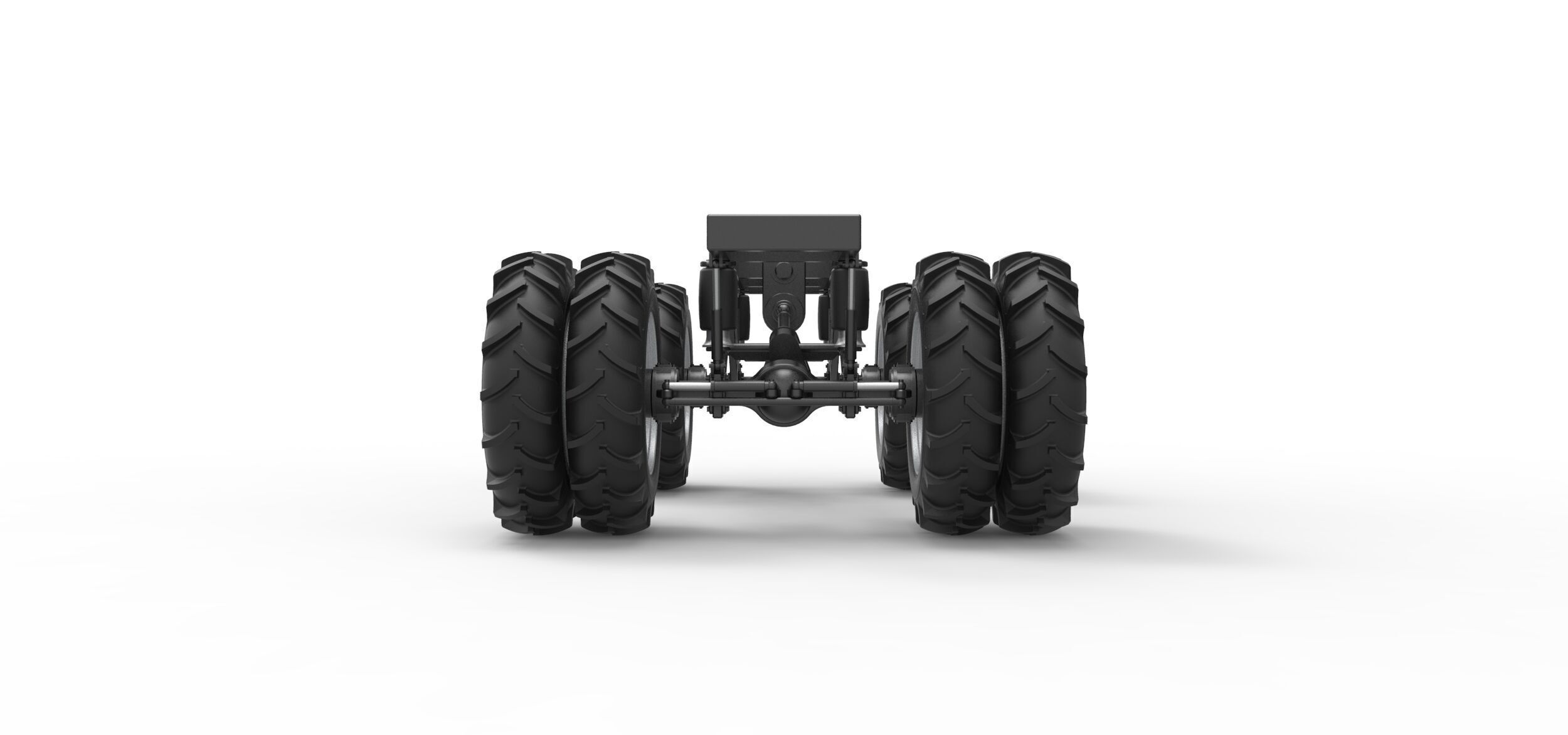 Chassis of Vintage Monster Truck double wheels Scale 1 to 25 3D print model_10