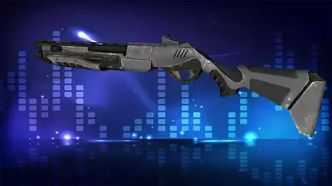 Modern Shootgun Accesories Low-poly 3D model