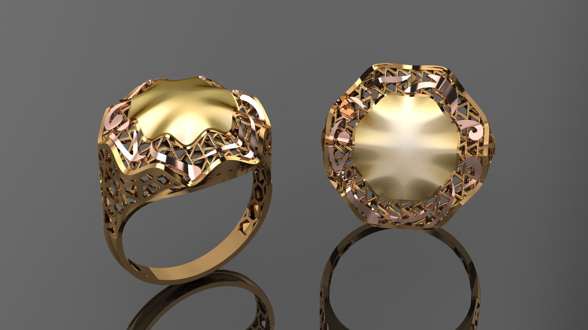 49 new light weight rings stl 3D print model_20