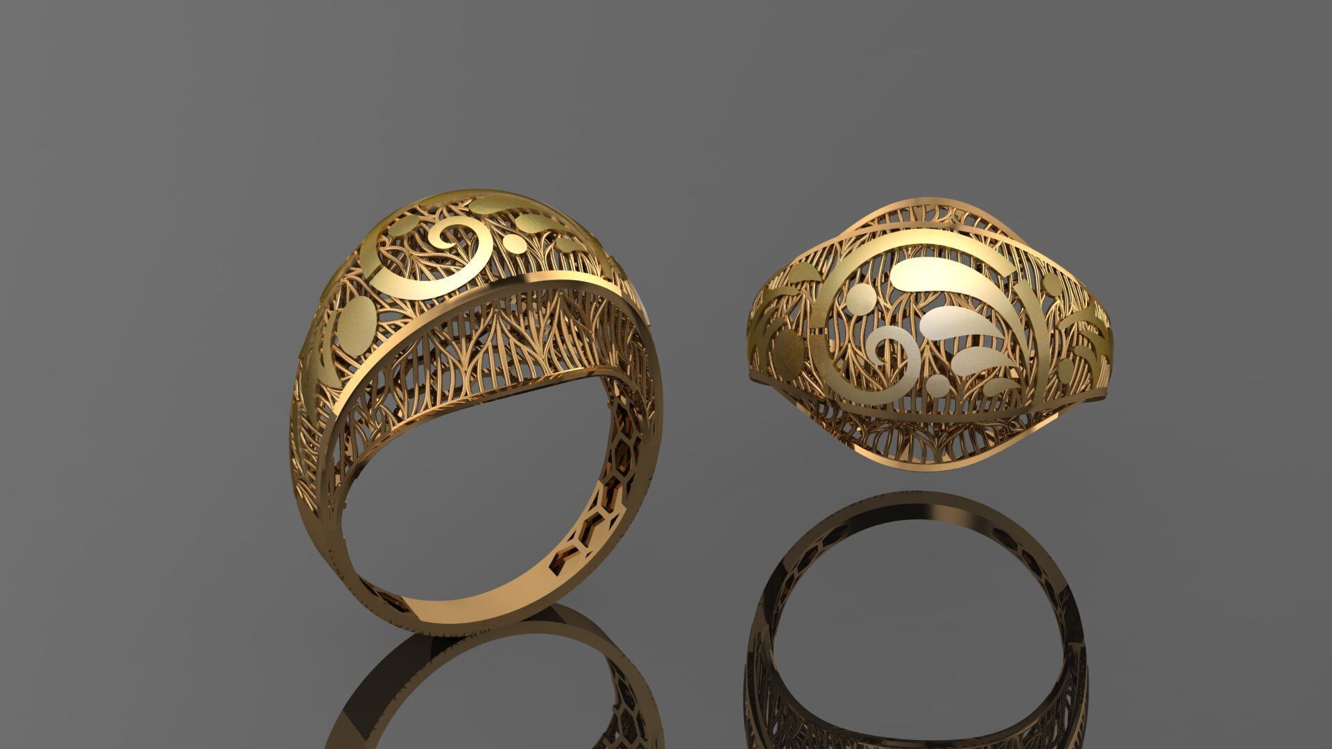 49 new light weight rings stl 3D print model_11