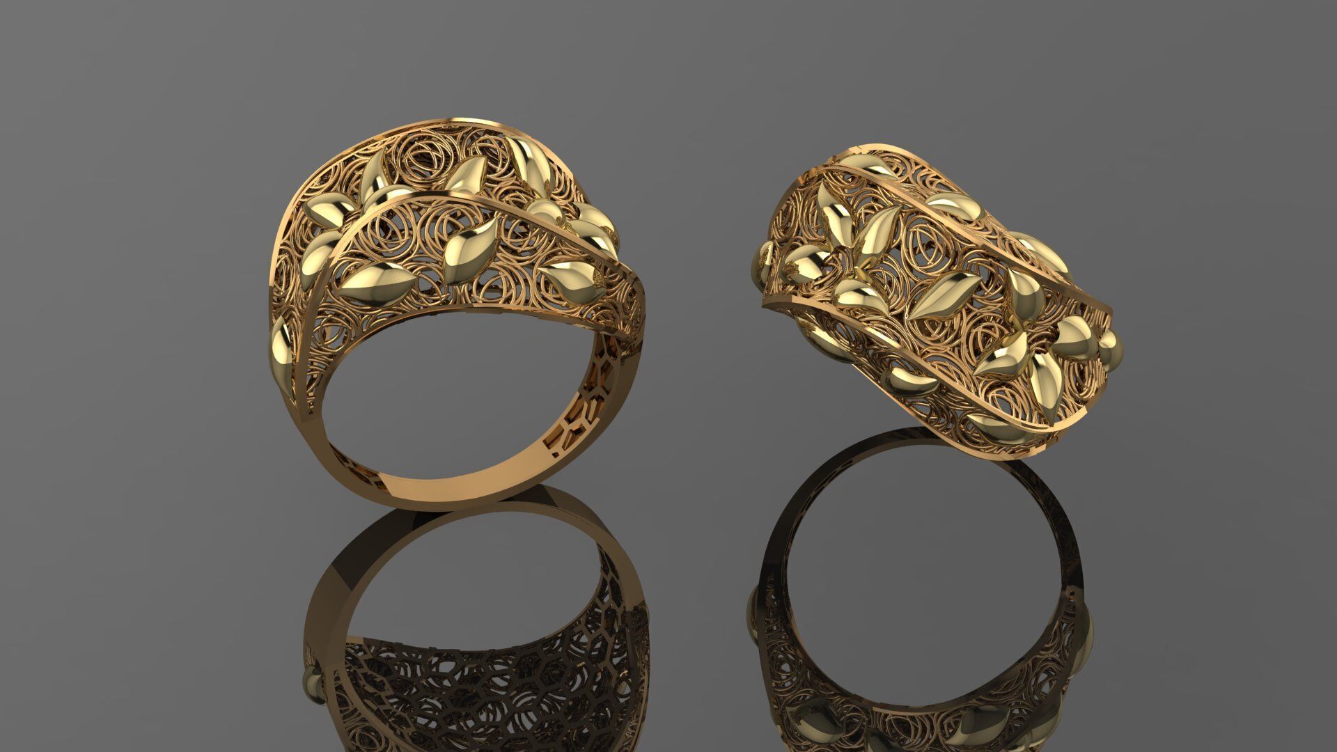 49 new light weight rings stl 3D print model_4